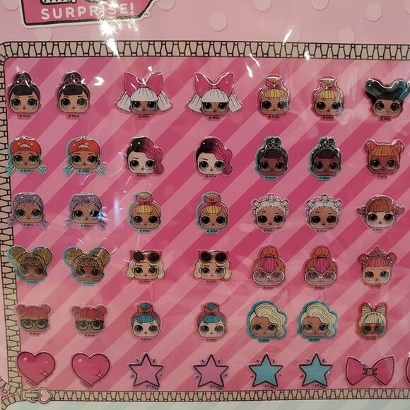 LOL Surprise Stick On Earrings 30 Pairs of Stick On Earrings LOL Surprise Sticke - Picture 3 of 10
